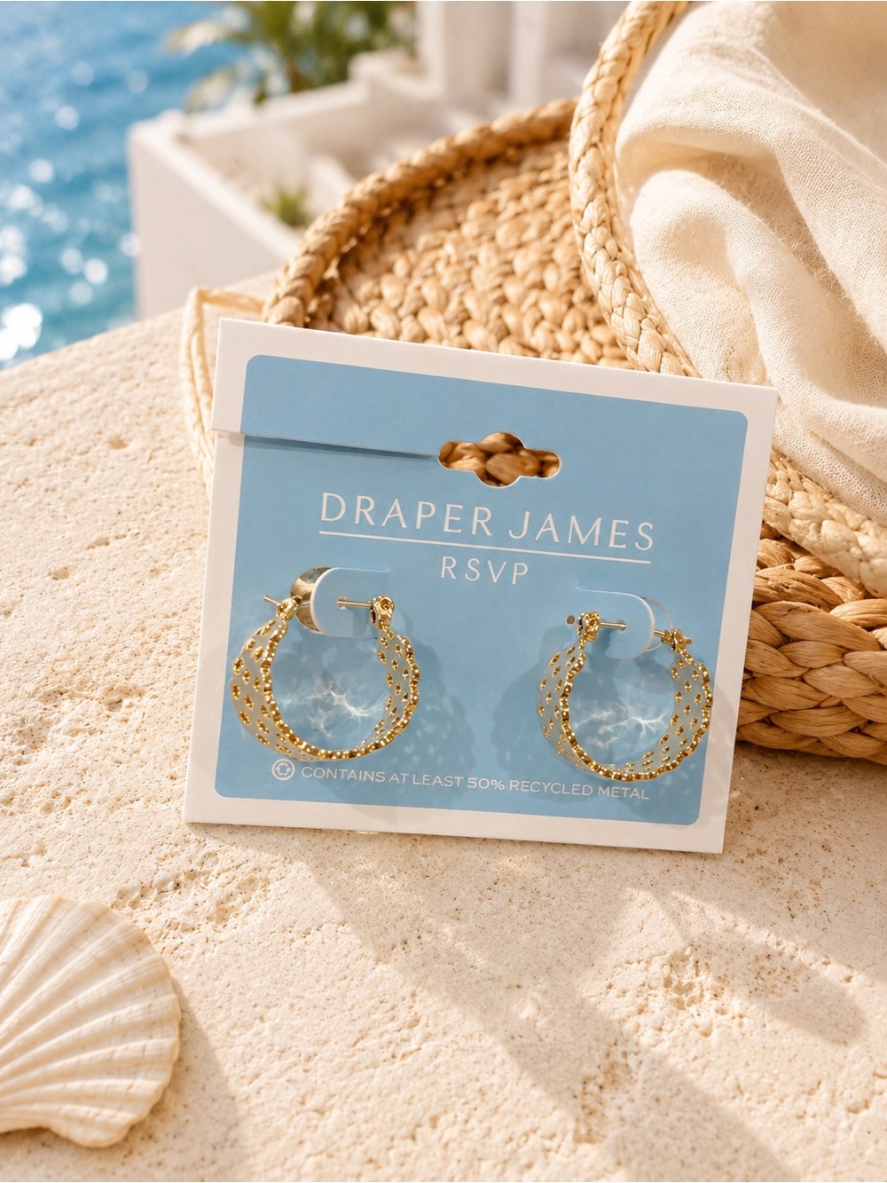 Draper James silver Hoop Earrings daily office work wear preppy